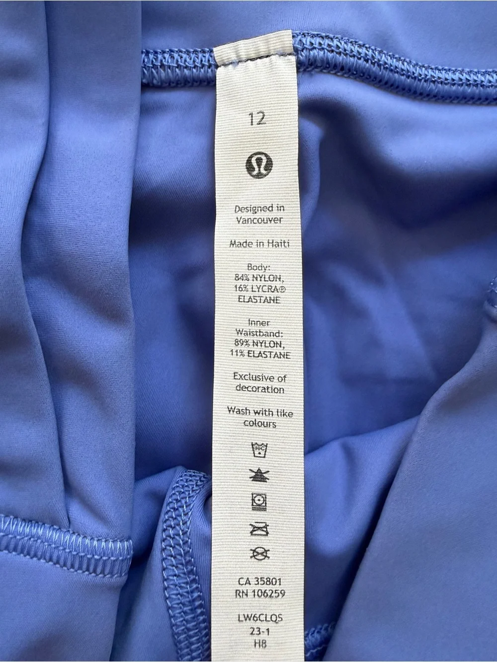 Lululemon Fast And Free HR Crop 23” Leggings Pockets Wild IndigoWLIN Size 12 NWT